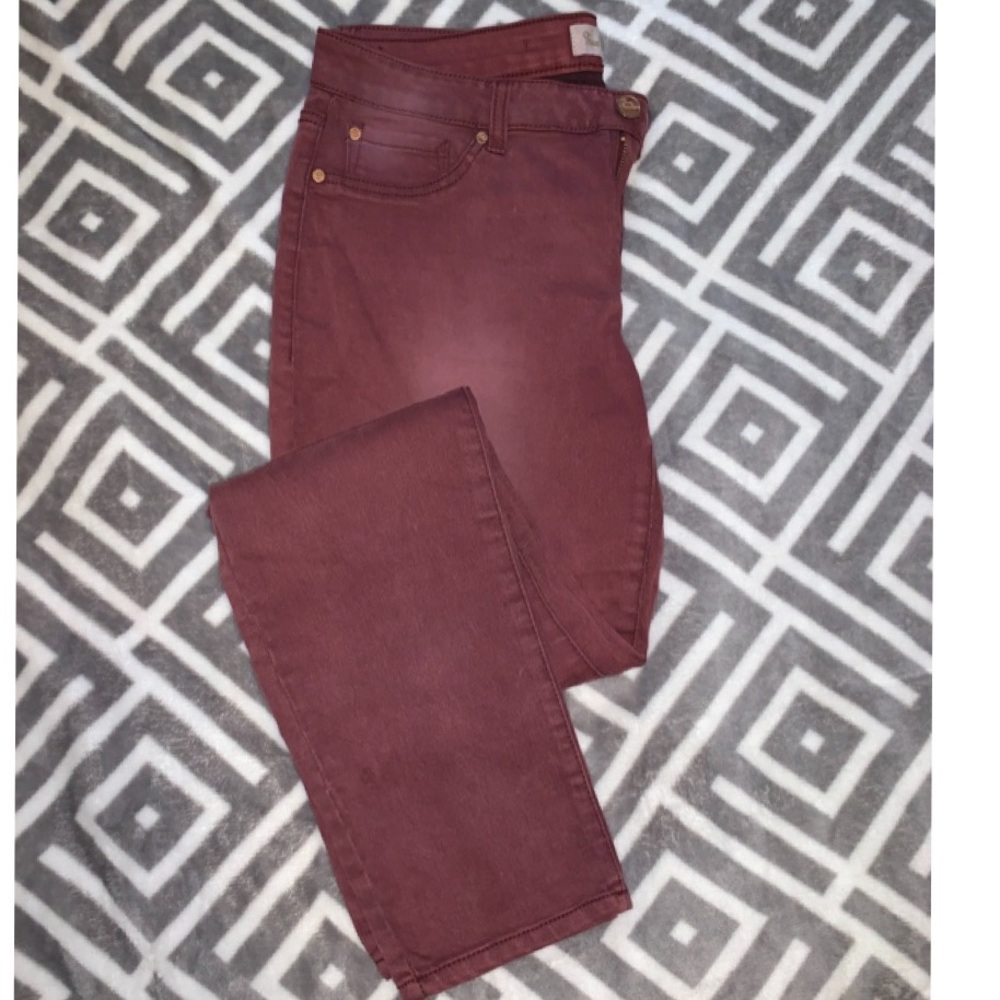 Burgundy Jeans